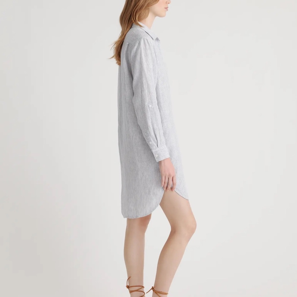 Quince~EUC~100% European Linen Shirt Dress~ - Picture 2 of 5